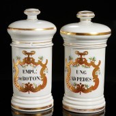PAIR PARIS PORCELAIN APOTHECAR