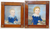 PAIR PASTEL PORTRAITS, SIGNED