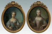 Pair pastels after Nattier, po