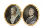 PAIR PASTELS - Pair of Oval Pa