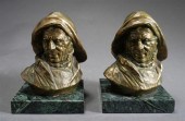PAIR PATINATED METAL FIGURAL B