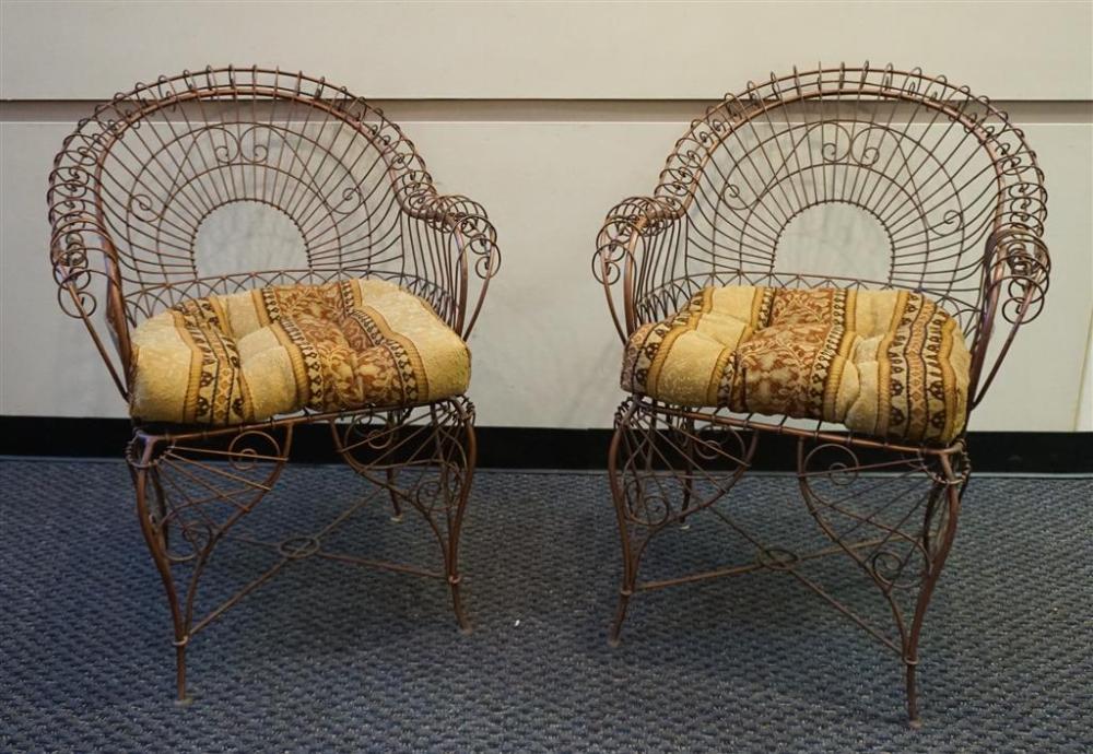 PAIR PATINATED METAL LOOSE