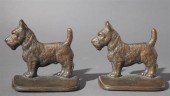 PAIR PATINATED METAL SCOTTISH