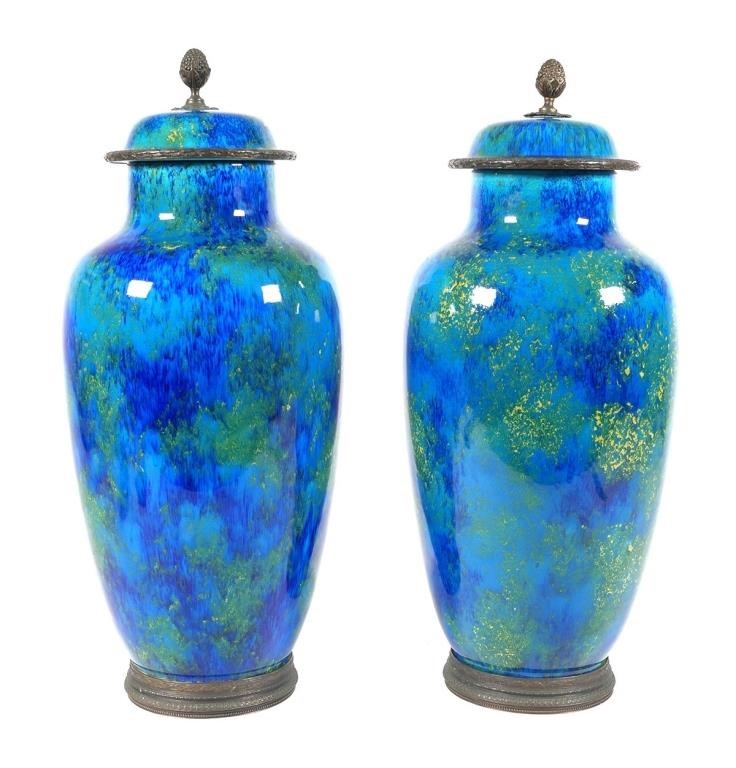 PAIR PAUL MILET SEVRES BLUE