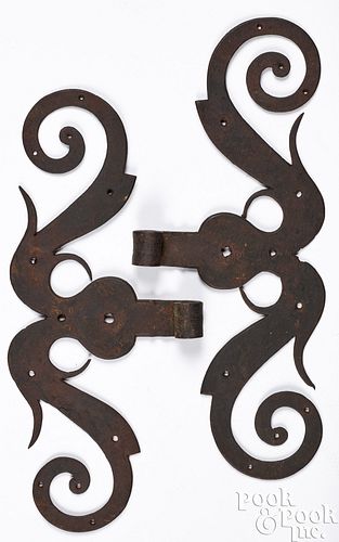 PAIR PENNSYLVANIA WROUGHT IRON