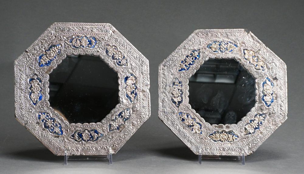 PAIR PERSIAN SILVER MOUNTED