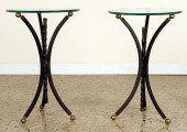 PAIR PETITE IRON BRONZE END TA