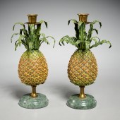 PAIR PETITES CHOSES TOLE PINEA