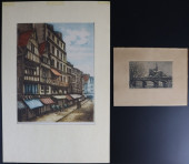 PAIR PICTURESQUE PRINTS, NOTRE