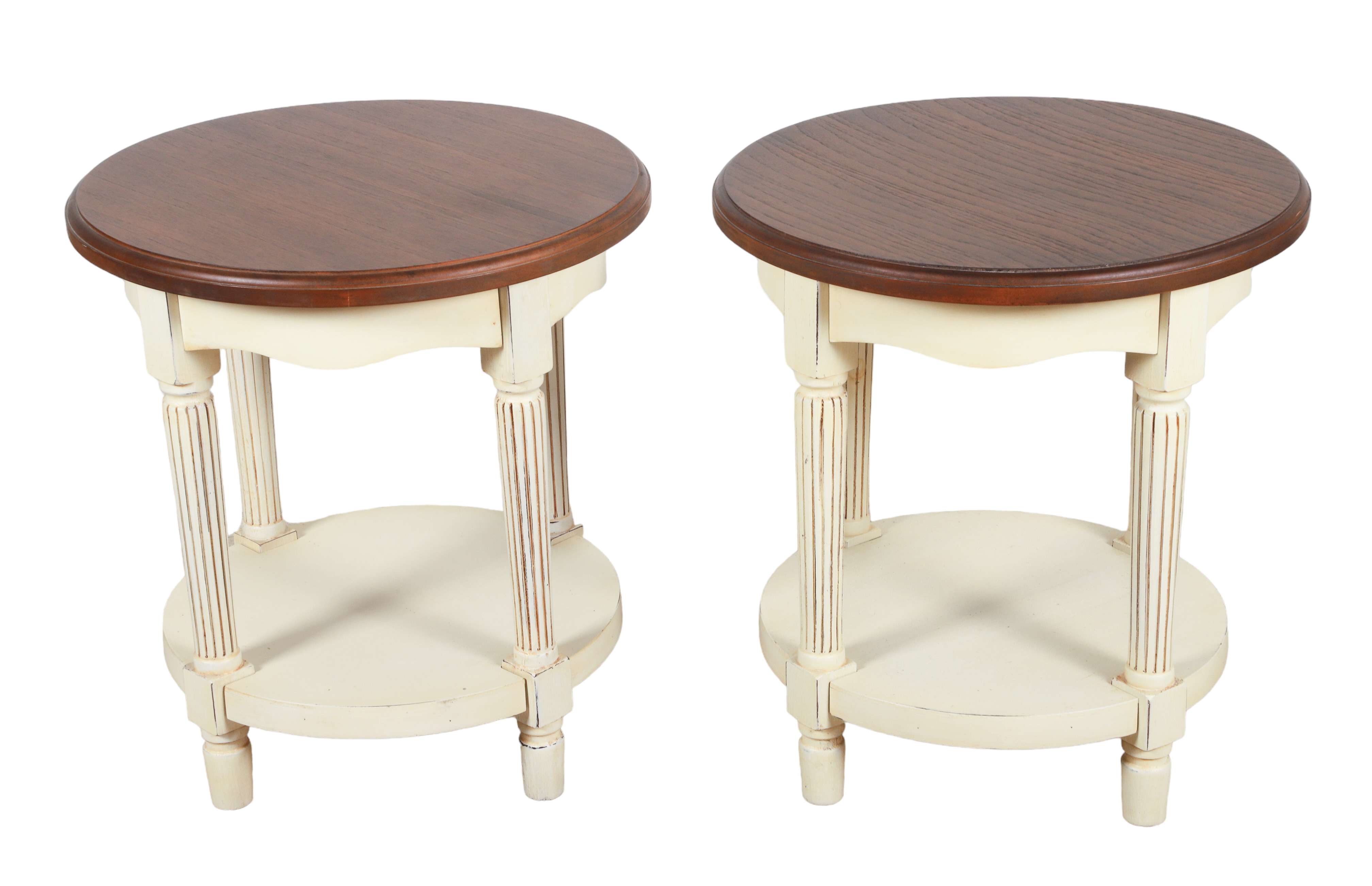 Pair Pier 1 Louis XVI style painted