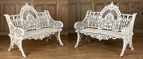 PAIR PIERCE WEXFORD CAST IRON