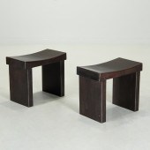 PAIR PIERRE CHAREAU STYLE STOO