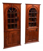 Pair Pine 1-pc barrelback corn