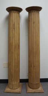 PAIR PINE ARCHITECTURAL COLUMN