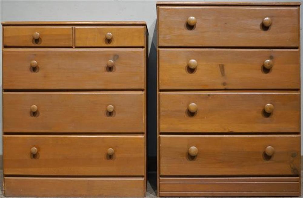 PAIR PINE SIDE CHESTS, LARGER H: 36