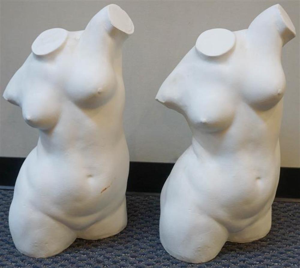PAIR PLASTER FIGURES OF CLASSICAL