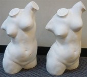 PAIR PLASTER FIGURES OF CLASSI