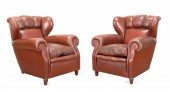 PAIR POLTRONA FRAU LEATHER WIN