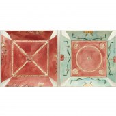 PAIR POMPEIIAN ARCHITECTURAL C
