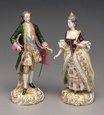 Pair porcelain figures: man with