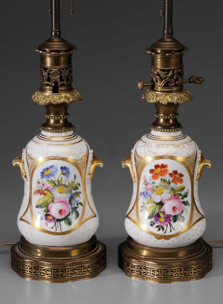 Pair Porcelain Lamp Bases