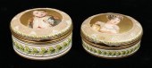 PAIR PORCELAIN TRINKET BOXES N