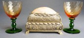 PAIR PORTIEUX FRENCH BLOWN GLA