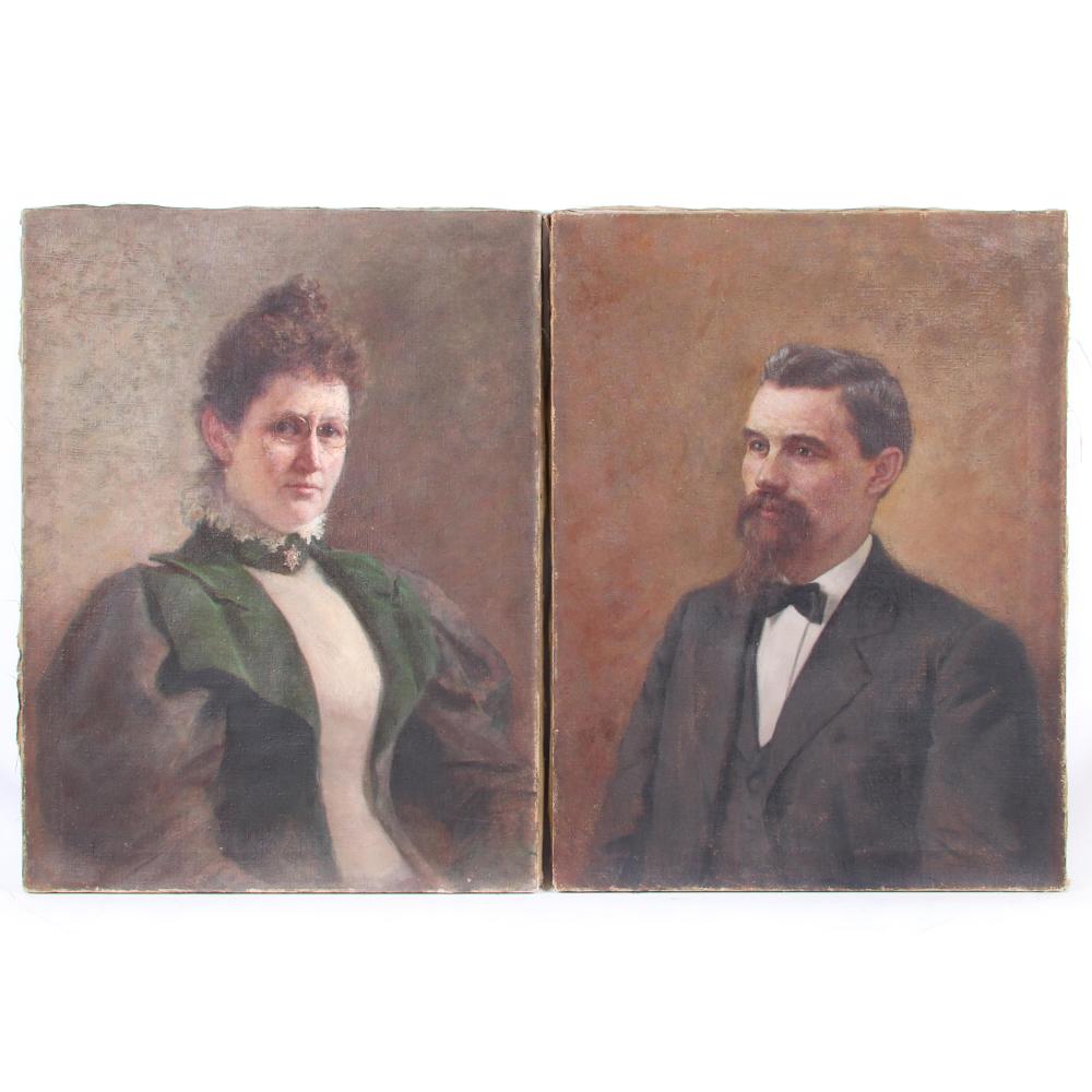 PAIR PORTRAIT PAINTINGS OF ALBERT