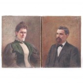 PAIR PORTRAIT PAINTINGS OF ALB