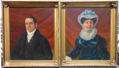 PAIR PORTRAITS BY E.W. GILL, A