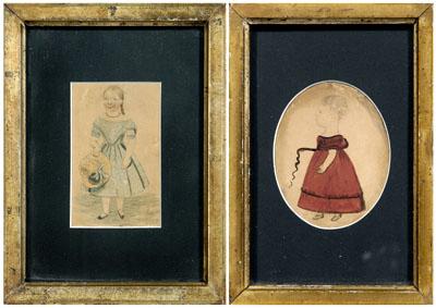 Pair portraits of children: child