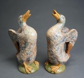 PAIR PORTUGUESE MAJOLICA FIGUR