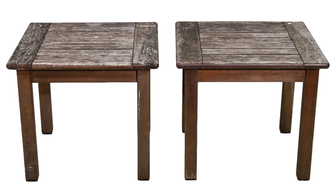 PAIR POTTERY BARN OUTDOOR SIDE