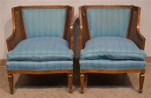 PAIR PROVINCIAL FRUITWOOD CANE