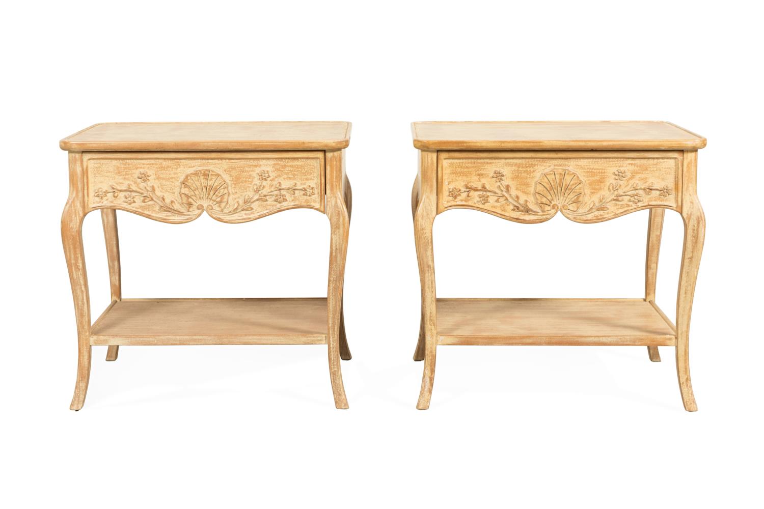 PAIR PROVINCIAL LOUIS XV STYLE SIDE
