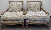 PAIR PROVINCIAL STYLE CARVED F
