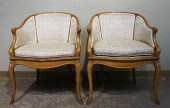 PAIR PROVINCIAL STYLE UPHOLSTE