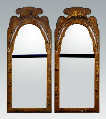 Pair Queen Anne looking glasses: