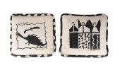 PAIR R.A. MILLER BLACK & WHITE