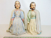 PAIR RARE SANTOS JOSEF & MARY