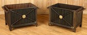 PAIR RECYCLED IRON GARDEN PLAN