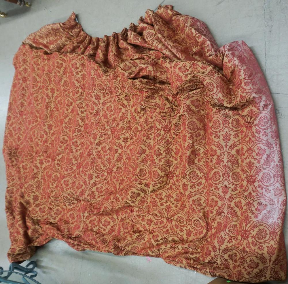 PAIR RED AND GOLD LINED