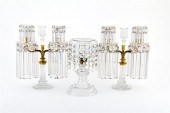 Pair Regency lustres and compo