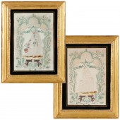 PAIR REGENCY PIN-PRICK AND WAT
