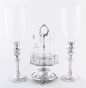 Pair Regency silverplate and c