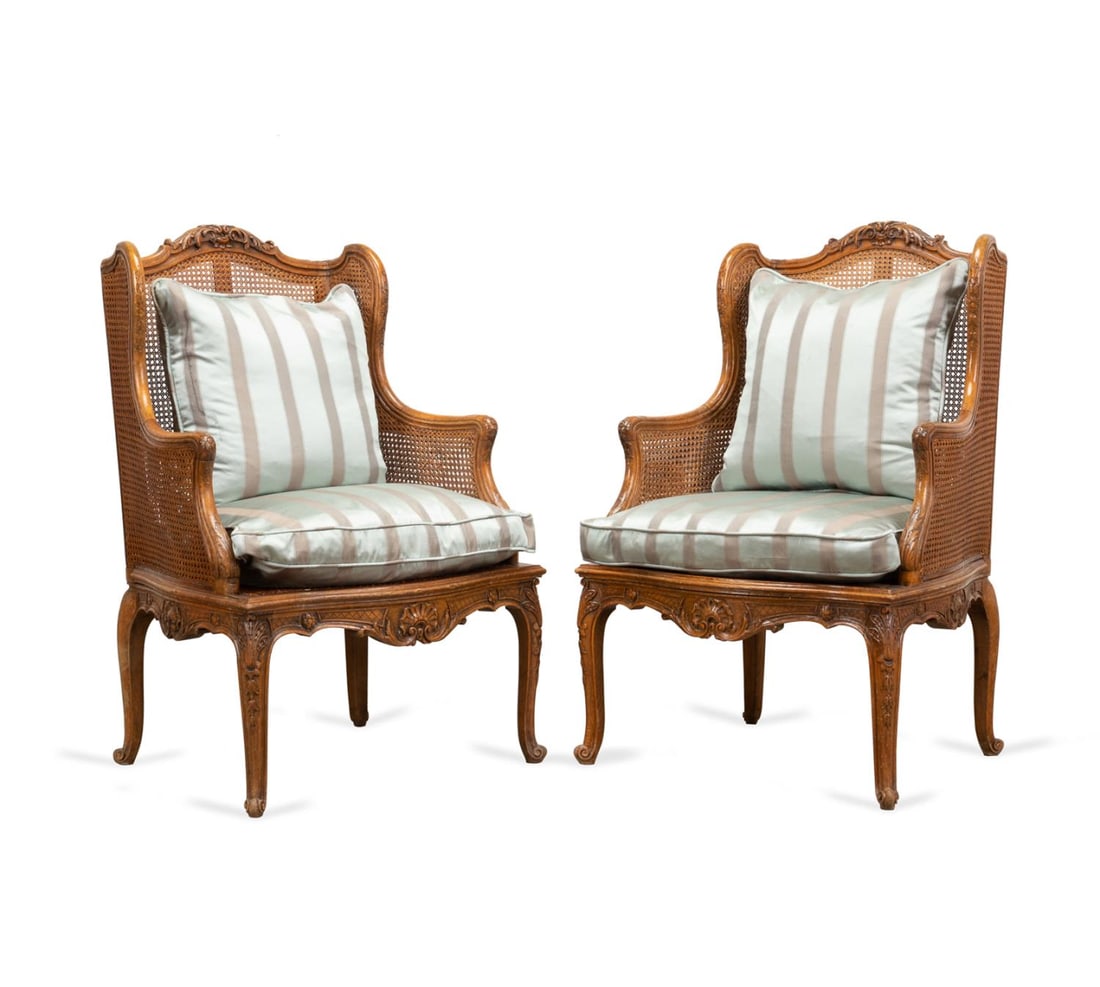 PAIR REGENCY STYLE CANED