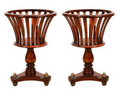 PAIR REGENCY STYLE CARVED MAHO