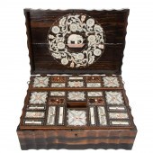 PAIR, REGENCY STYLE FAUX TORTO
