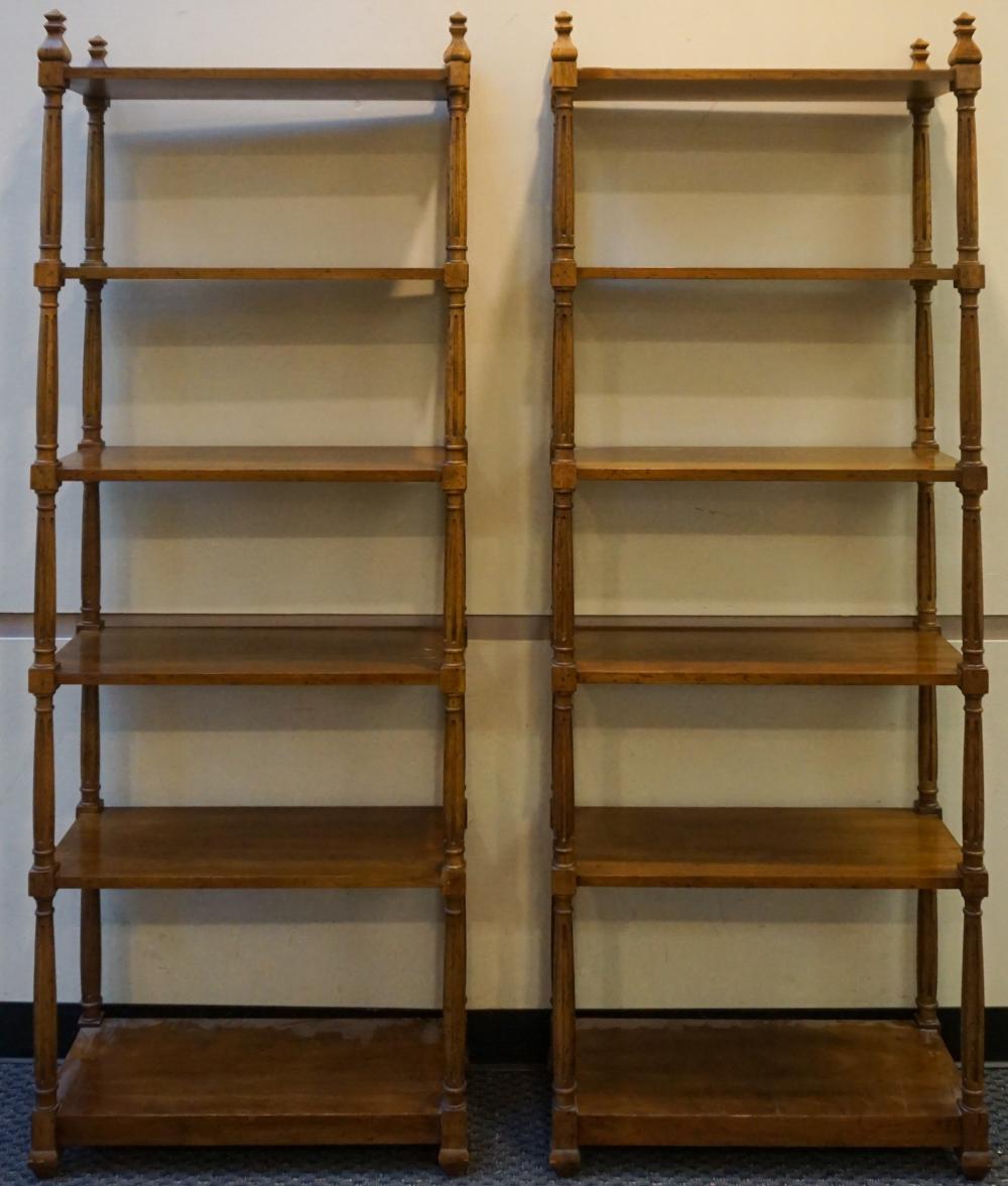 PAIR REGENCY STYLE FRUITWOOD