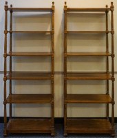 PAIR REGENCY STYLE FRUITWOOD E